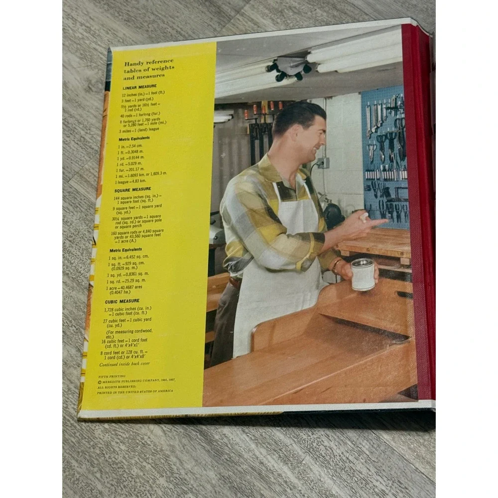 Vintage 1957 Better Homes & Gardens Handyman's Book Ring‎ Binder DIY Guide Retro